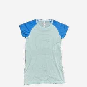 Lululemon Athletica Two-Tone Blue Short Sleeve Tee